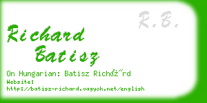 richard batisz business card